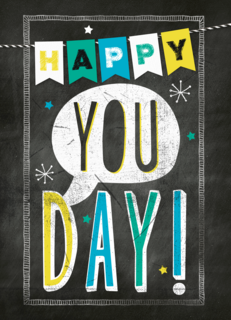Ansichtkaart verjaardag happy you day