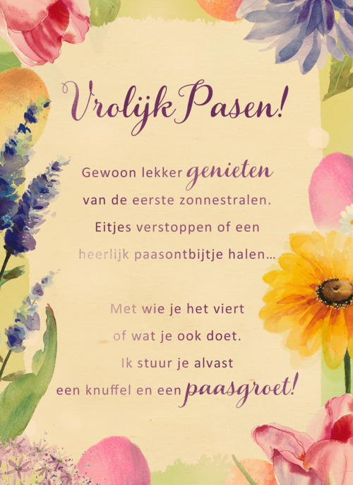 Houten Kaart Pasen | Hallmark | Houten Kaart Hallmark | Pasen | Pasen Kaart Genieten Van De Eerste Zonnestralen