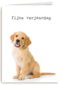 Verjaardagskaart Furry cuddles hond