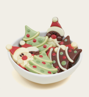 Doosje Chocolade Kerstfiguurtjes