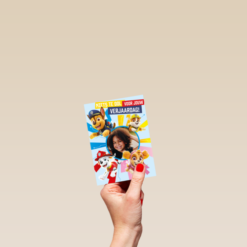 Paw Patrol kaart verjaardag fotokaart