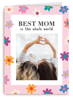 Moederdag kaart foto Best mom in the world
