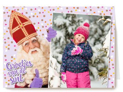 groetjes van de sint met je foto