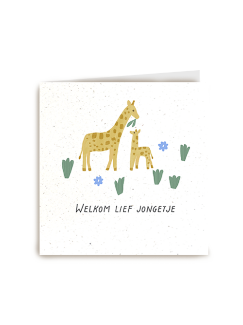 Kaart Hallmark | Geboorte Felicitatie | Geboortefelicitatie Giraf Welkom Lief Jongetje