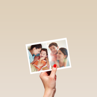 dubbele fotokaart liggend twee staande foto