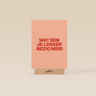 Succes kaart andc lekker bezig meid