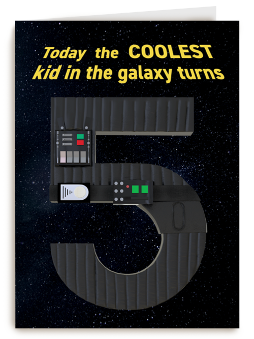 Star Wars verjaardagskaart 5 jaar