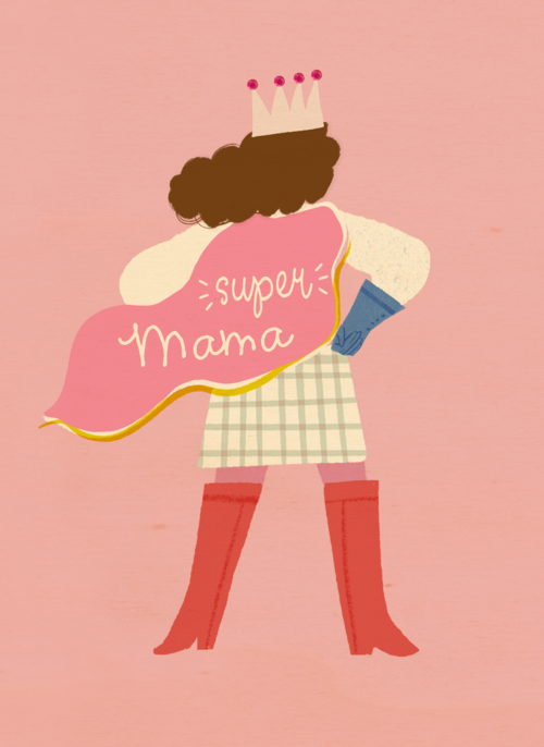 Houten Kaart Moederdag | Houten Kaart Hallmark | Moederdag | Moederdag Kaart Super Mama