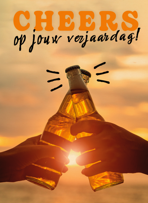 Cheers op je verjaardag bier