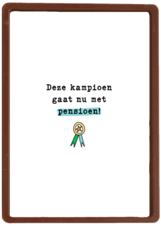 Pensioen deze kampioen gaat met pensioen