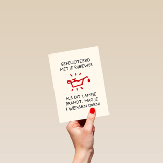 Rijbewijs kaart grappig als dit lampje brandt..