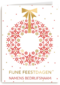 Kerstkaart zakelijk Kerstkrans Aanpasbare tekst