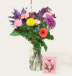 Boeket Bloemen Autumn Purple Met Vaas
