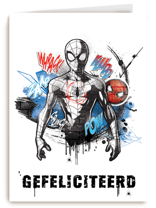 Spiderman felicitatiekaart