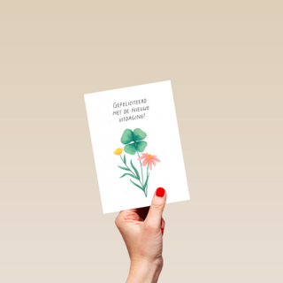 Nieuwe baan kaart gefeliciteerd