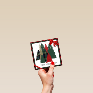 Kerstkaart klassiek kerstbomen