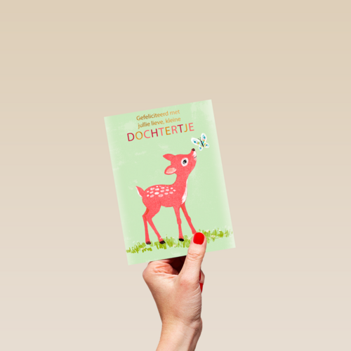 geboorte dochter hertje vlinder gefeliciteerd