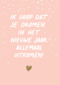 Kerstkaart met quote dromen uitkomen