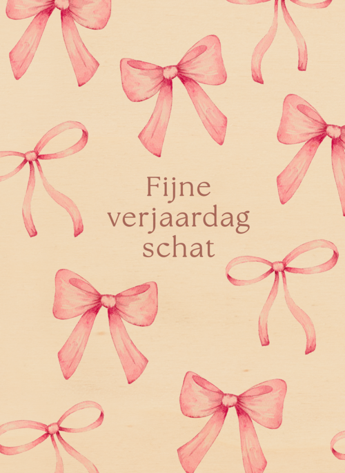 Fijne verjaardag schat strikjes