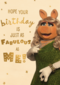 verjaardag kaart muppets miss piggy fabulous