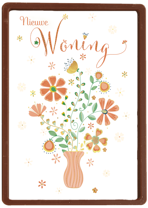 Chocolade Kaart Felicitatie Nieuwe Woning | Hallmark | Chocolade Kaart Hallmark | Felicitatie Nieuwe Woning | Turnowsky Nieuwe Woning Vaas