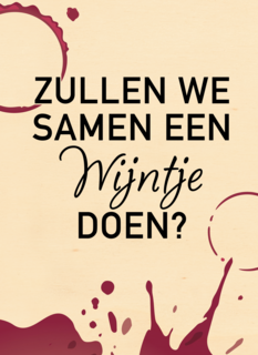 hart onder de riem kaart zullen we samen een wijntje doen
