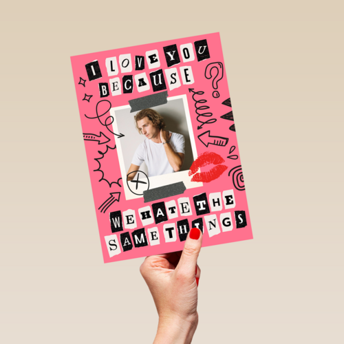Plakboek valentijn fotokaart