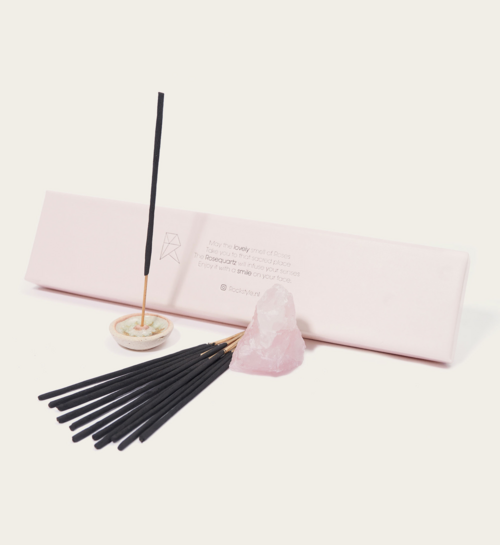 Rockstyle Edelsteen Wierook Cadeauset Rozenkwarts en Rozengeur