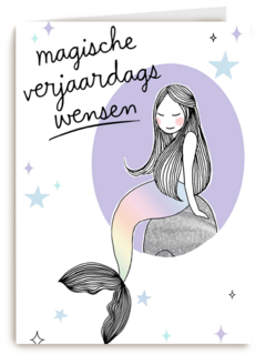 magische verjaardagswensen met een zeemeermin