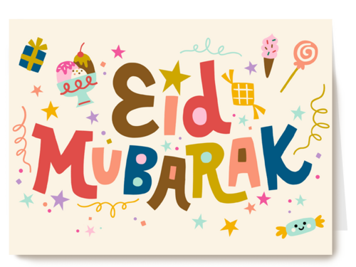 Eid Mubarak kleurrijk