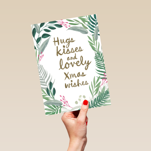 Hugs kisses and lovey xmas kisses