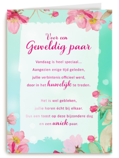 Huwelijksjubileum kaart More than words