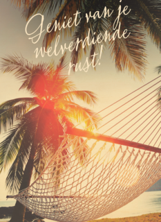 Zomerkaart geniet van je welverdiende rust