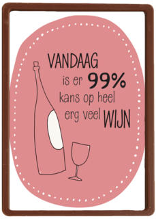 verjaardag kaart grappig vandaag 99 procent kans op heel veel wijn