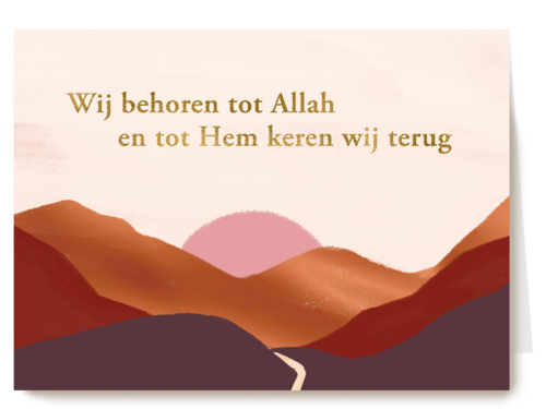 condoleancekaart wij behoren tot allah