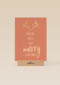 Kerstkaart hip Wishing you a very merry christmas