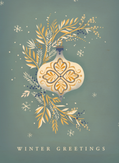 Kerstkaart stijlvol wintergreetings