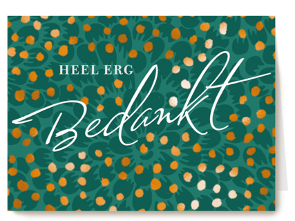 bedankt kaart stijlvol
