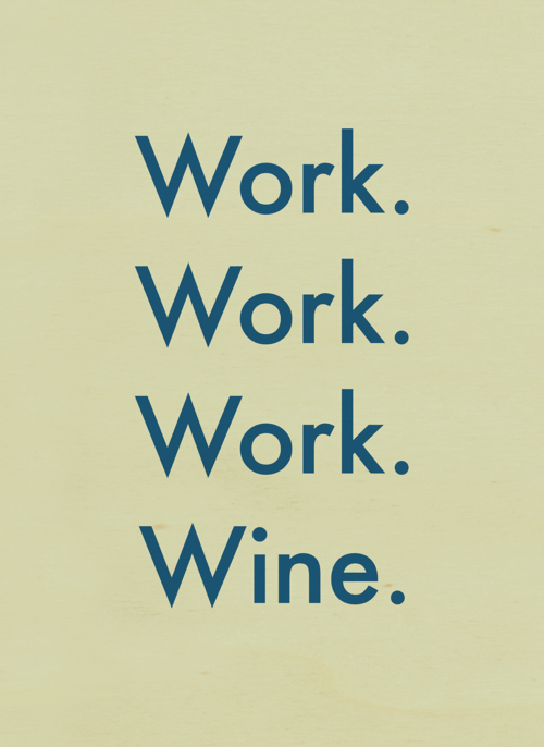 Houten Kaart Vriendschap Nieuwe Baan | Houten Kaart Hallmark | Vriendschap Nieuwe Baan | Zomaar Kaart Work Work Work Wine