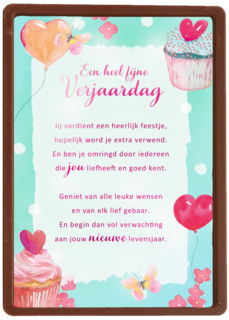 Verjaardagskaart vrouw Cupcakes More than words