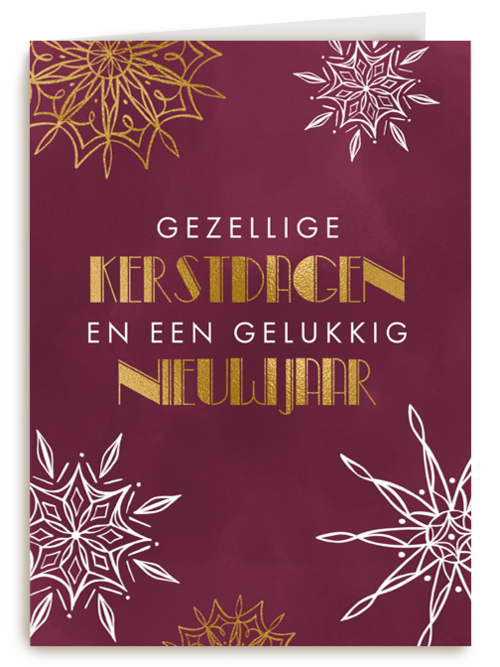 Stijlvolle kerstkaart kerststerren