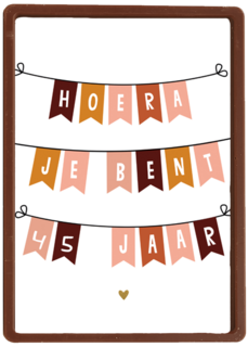 Verjaardagskaart slingers met leeftijd