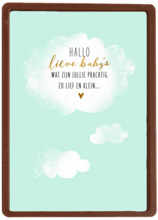 babykaart meerling hallo lieve babys groene achtergrond