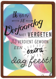 te laat birthday verjaardag
