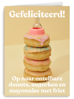 zwangerschap felicitatie andc op naar ontelbare donuts
