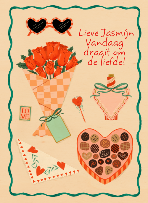 Houten Kaart Valentijn | Houten Kaart Hallmark | Valentijn | Valentijn Draait Om Liefde