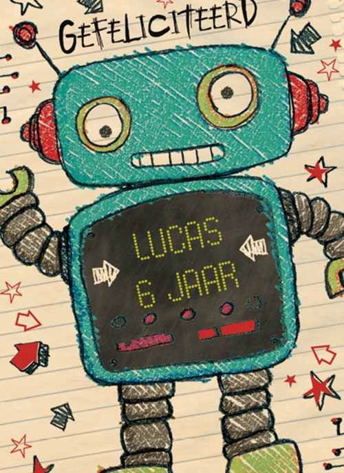 hoera gefeliciteerd robot
