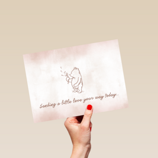 moederdag kaart winnie the pooh sending a little love