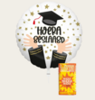 Ballon Hoera Geslaagd Multi Met Tony Chocolade Reep Hoera Hoera