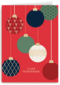 Fijne feestdagen modern kerstballen